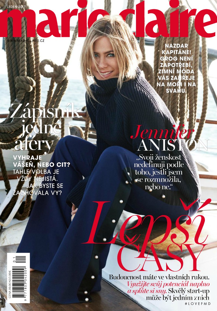  featured on the Marie Claire Czech Republic cover from January 2014