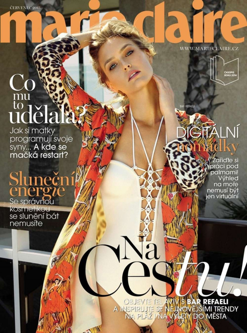 Bar Refaeli featured on the Marie Claire Czech Republic cover from July 2015