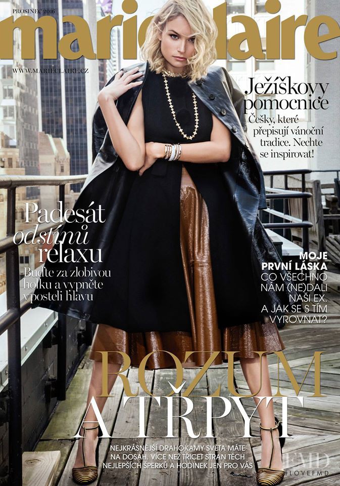 Alexa Dol featured on the Marie Claire Czech Republic cover from December 2016