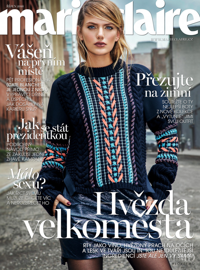 Bregje Heinen featured on the Marie Claire Czech Republic cover from October 2016