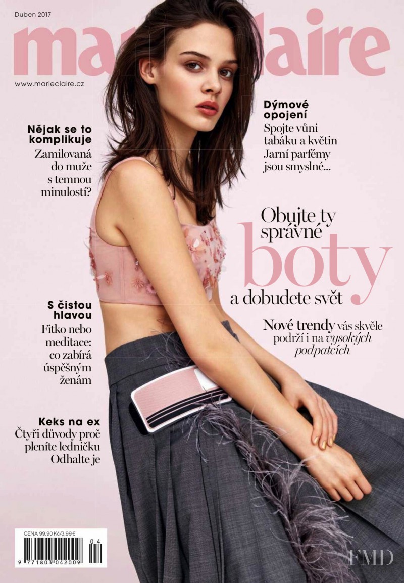 Mag Cysewska featured on the Marie Claire Czech Republic cover from April 2017