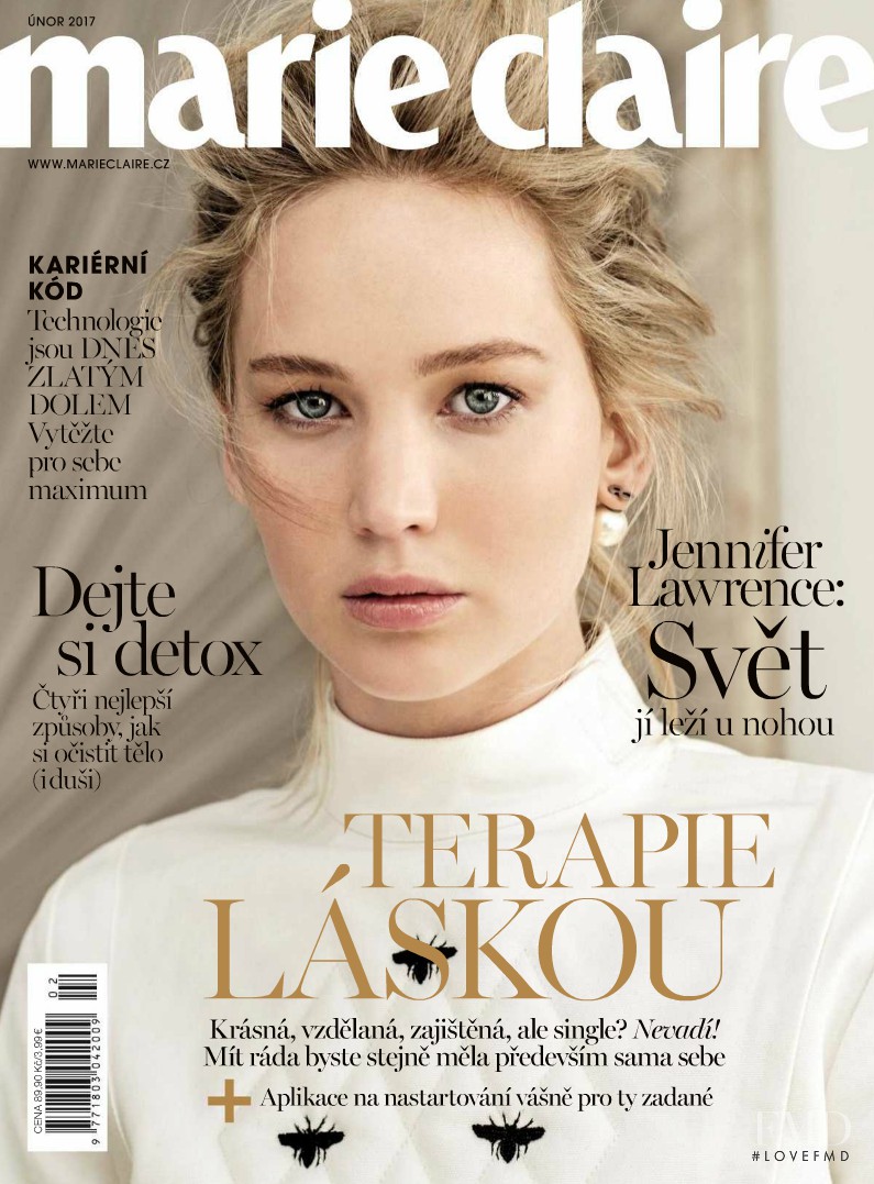 featured on the Marie Claire Czech Republic cover from February 2017