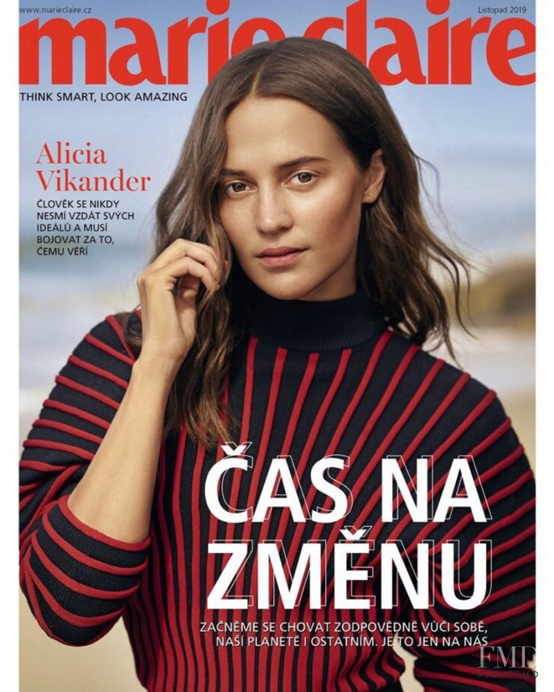 Alicia Vikander featured on the Marie Claire Czech Republic cover from November 2019