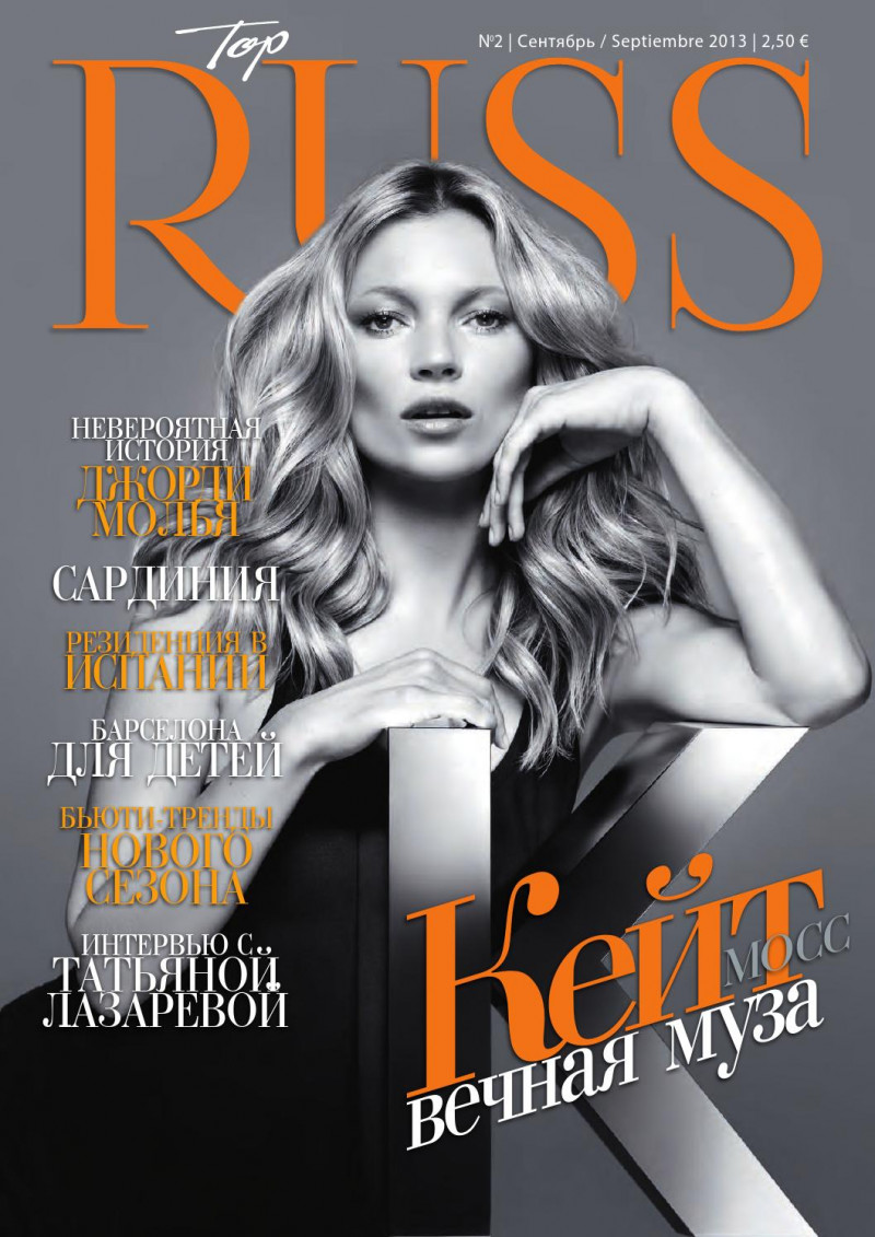 Kate Moss featured on the Top Russ cover from September 2013