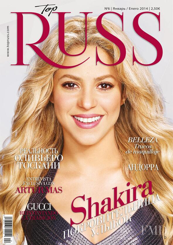 Shakira featured on the Top Russ cover from January 2014