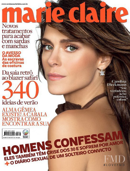 Cover of Marie Claire Brazil with Carolina Dieckmann, August 2010 (ID ...