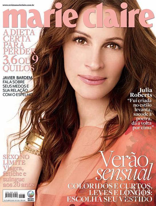 Julia Roberts featured on the Marie Claire Brazil cover from October 2010