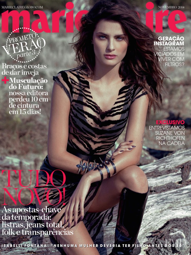 Isabeli Fontana featured on the Marie Claire Brazil cover from November 2014