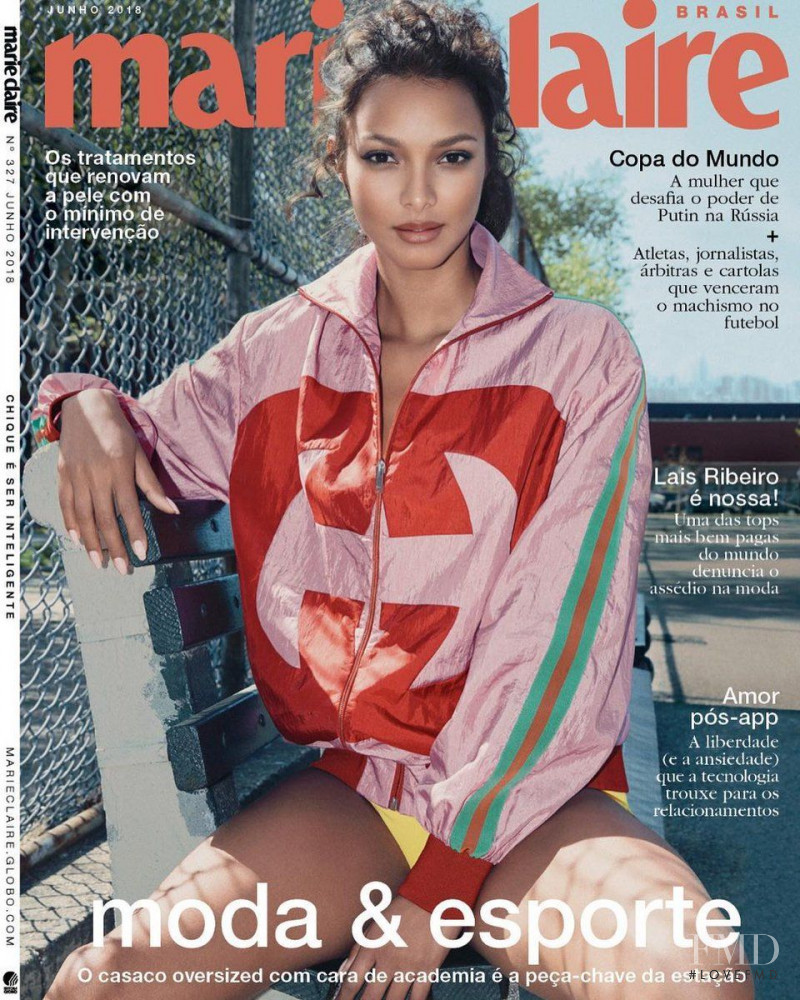 Lais Ribeiro featured on the Marie Claire Brazil cover from June 2018