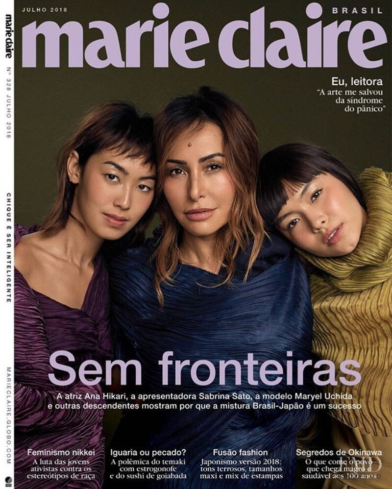 Maryel Uchida featured on the Marie Claire Brazil cover from June 2018
