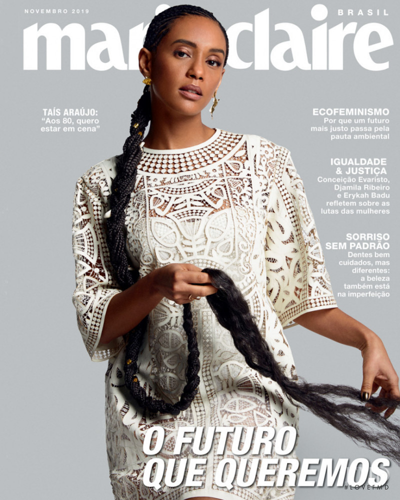 Tais Araujo  featured on the Marie Claire Brazil cover from November 2019