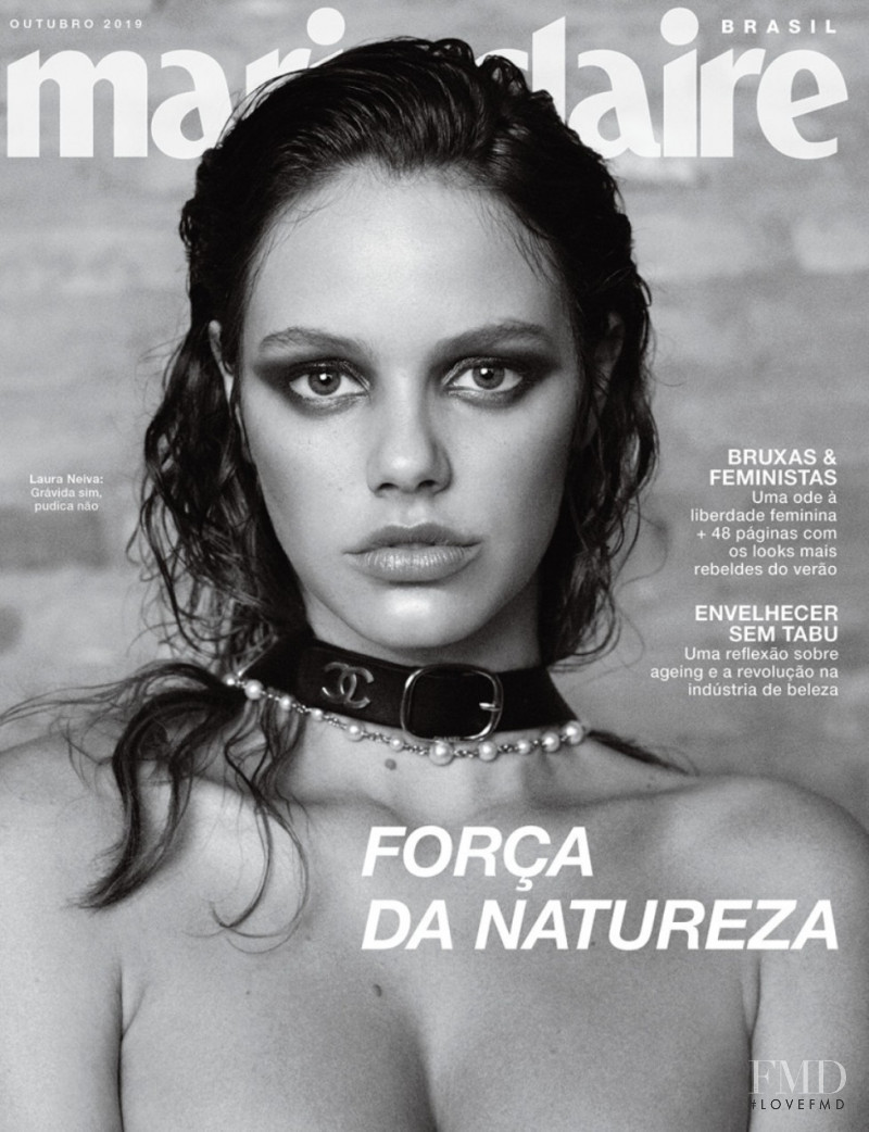 Laura Neiva featured on the Marie Claire Brazil cover from October 2019