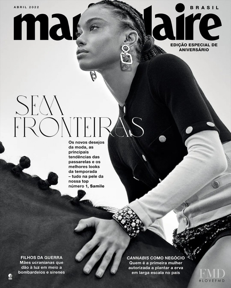 Samile Bermannelli featured on the Marie Claire Brazil cover from April 2022