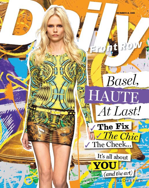 Natasha Poly featured on the The Daily Front Row cover from December 2009