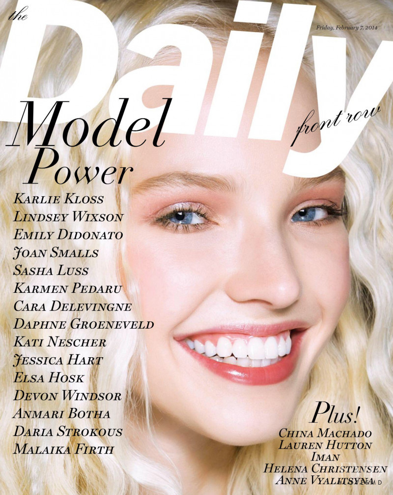 Sasha Luss featured on the The Daily Front Row cover from February 2014