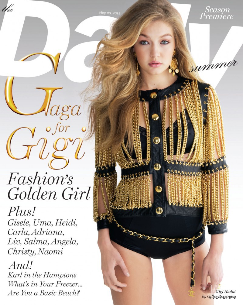 Gigi Hadid featured on the The Daily Front Row cover from May 2014