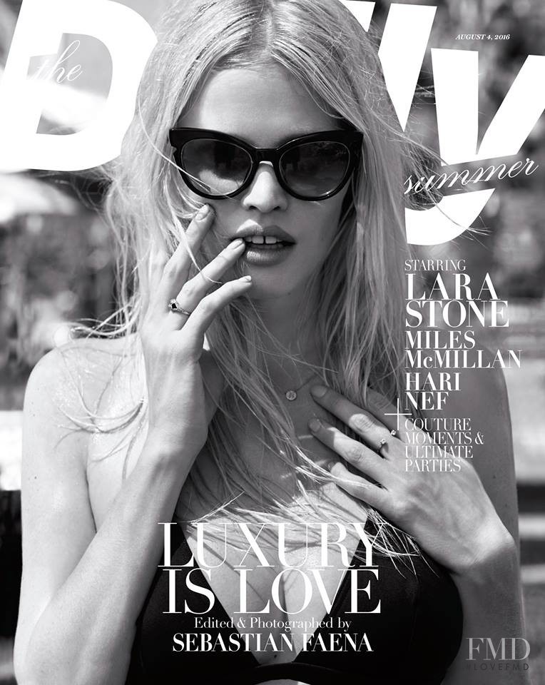 Lara Stone featured on the The Daily Front Row cover from August 2016