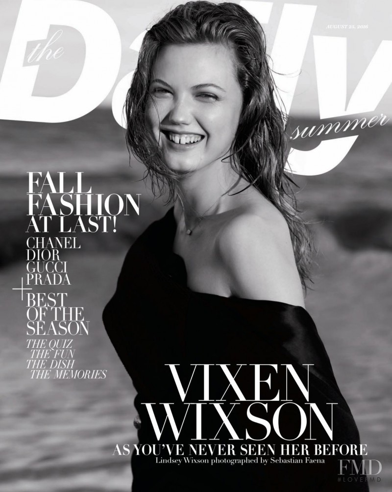 Lindsey Wixson featured on the The Daily Front Row cover from August 2016