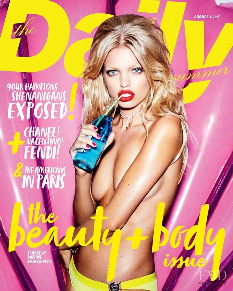 Daphne Groeneveld featured on the The Daily Front Row cover from August 2017