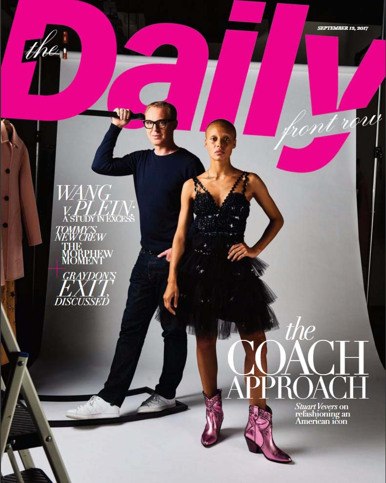 Adwoa Aboah featured on the The Daily Front Row cover from September 2017