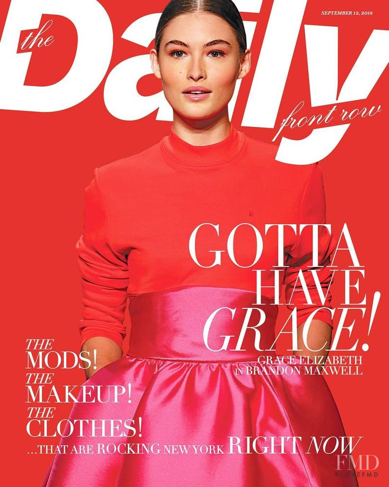 Grace Elizabeth featured on the The Daily Front Row cover from September 2018