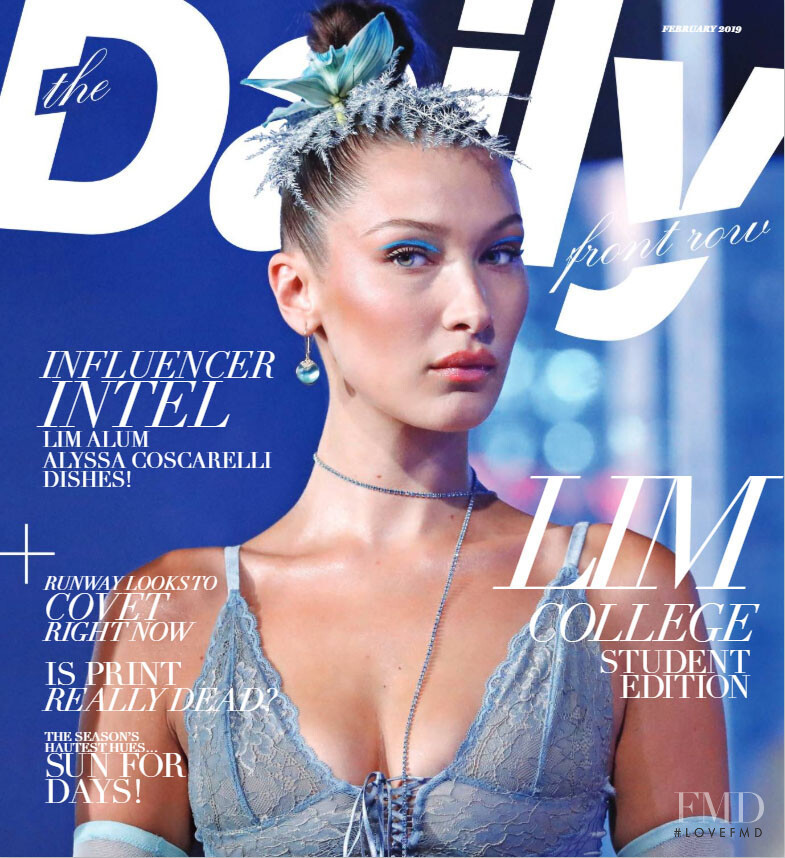 Bella Hadid featured on the The Daily Front Row cover from February 2019