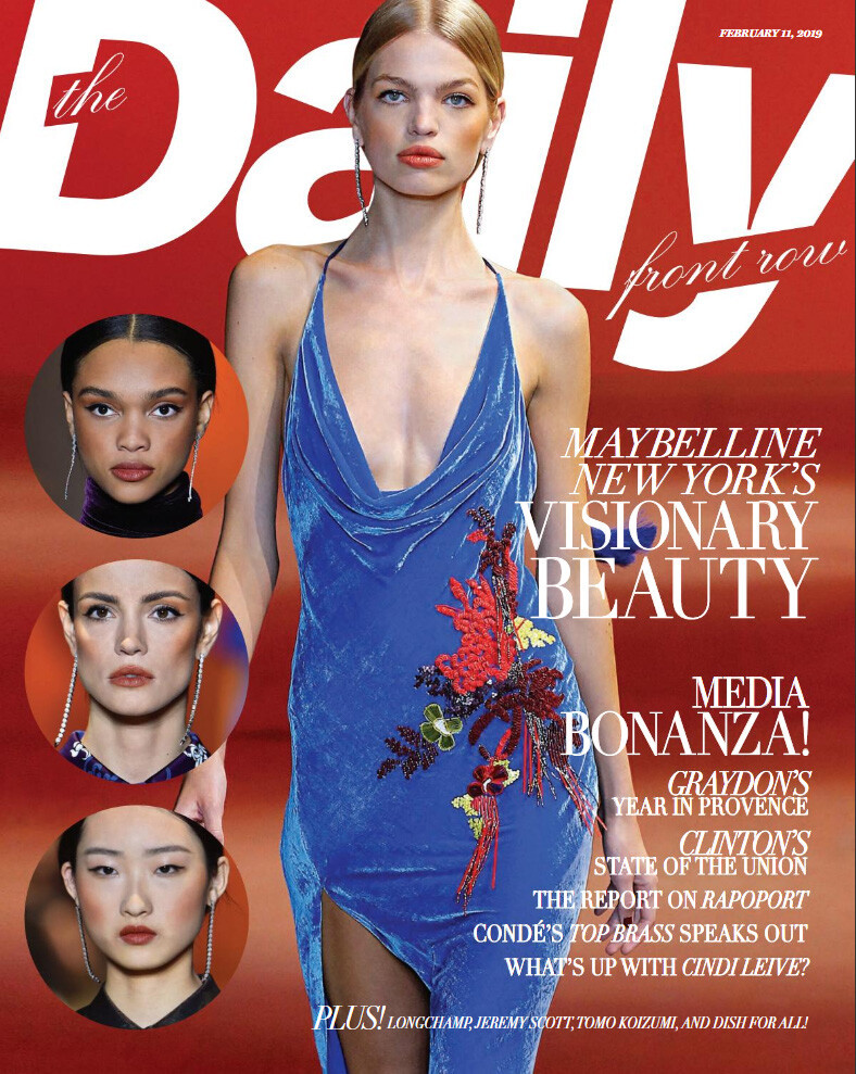 Daphne Groeneveld featured on the The Daily Front Row cover from February 2019