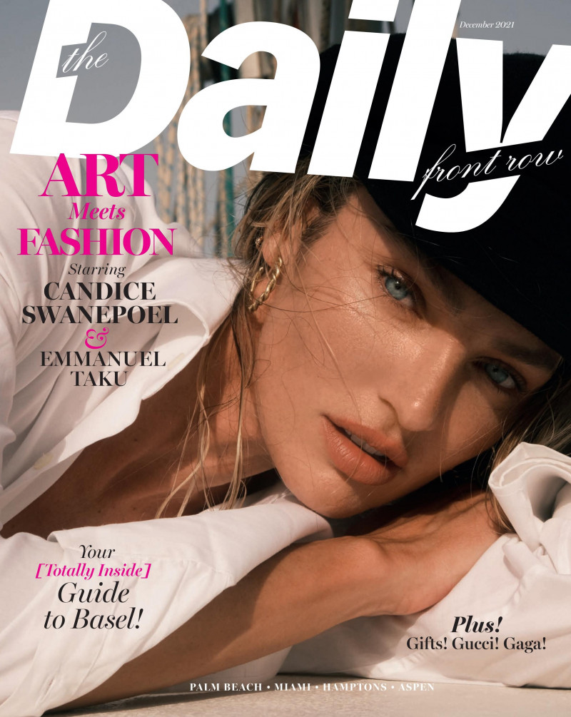 Candice Swanepoel featured on the The Daily Front Row cover from December 2021