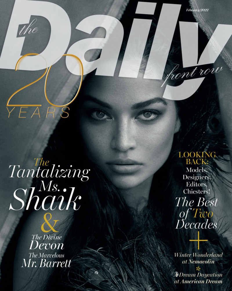 Shanina Shaik featured on the The Daily Front Row cover from February 2022