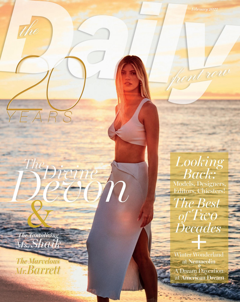 Devon Windsor featured on the The Daily Front Row cover from February 2022