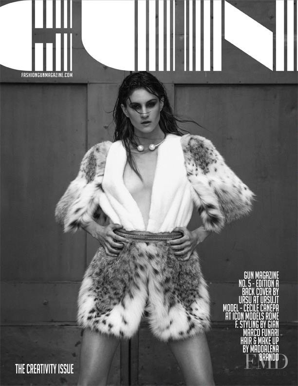 Cecile Canepa featured on the Gun Fashion cover from September 2014