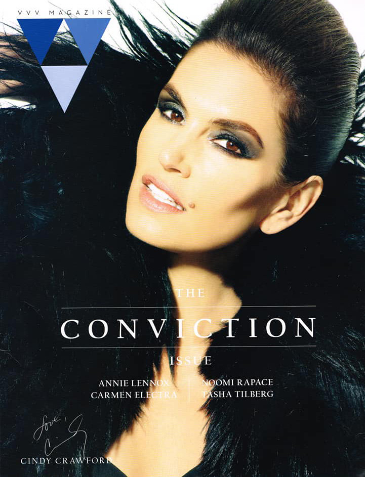 Cindy Crawford featured on the VVV cover from September 2014