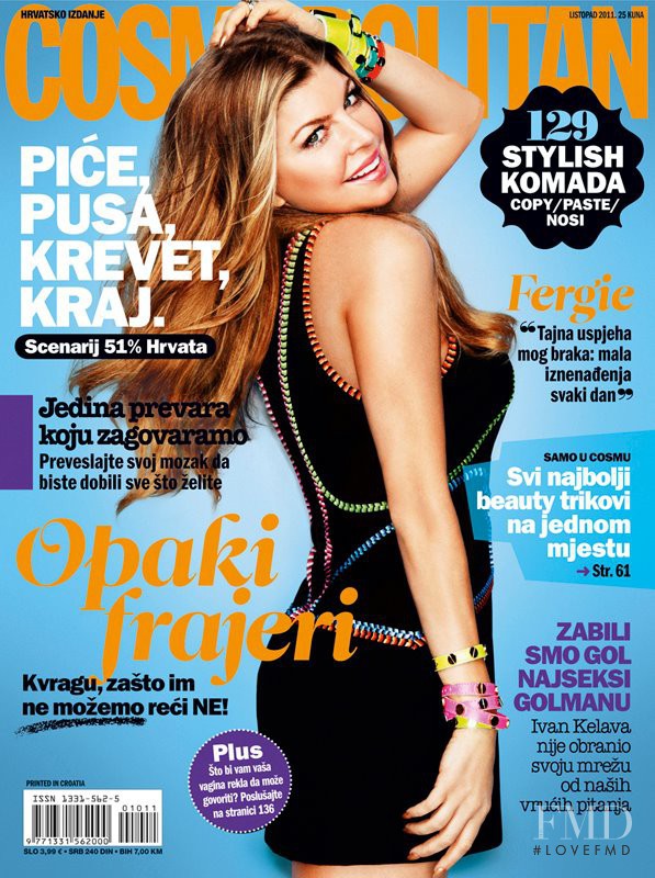 Fergie featured on the Cosmopolitan Croatia cover from October 2011