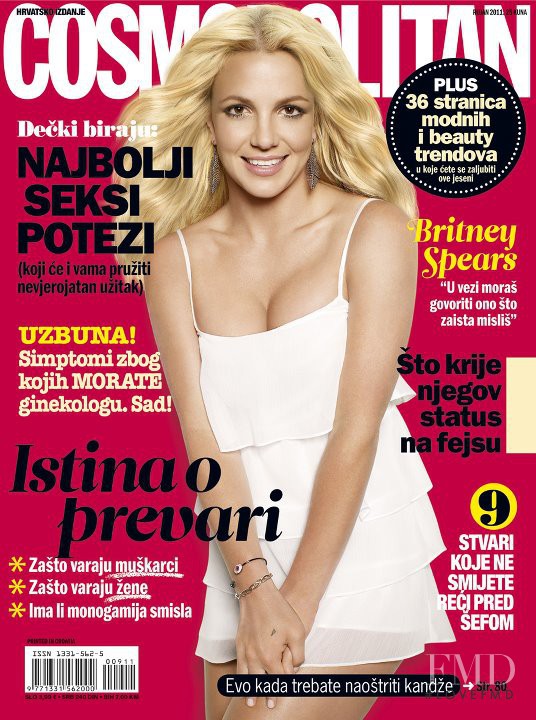 Britney Spears featured on the Cosmopolitan Croatia cover from September 2011