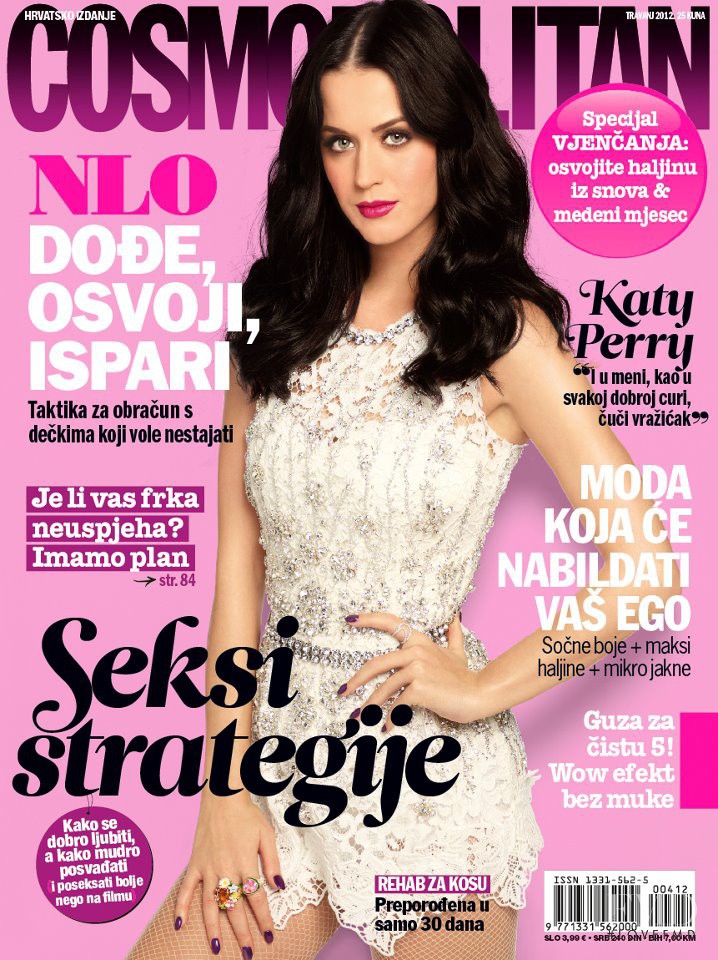 Katy Perry featured on the Cosmopolitan Croatia cover from April 2012