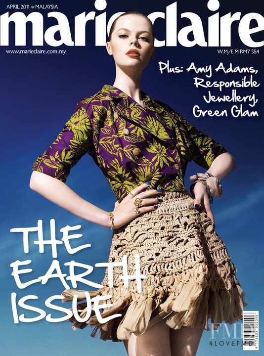 Kelsey Jean Harding featured on the Marie Claire Malaysia cover from April 2011