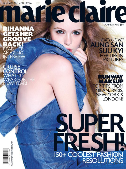 Noa Le Fèvre featured on the Marie Claire Malaysia cover from January 2011