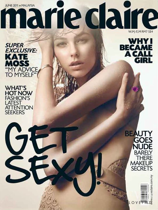Ksenia Sinichenko featured on the Marie Claire Malaysia cover from June 2011