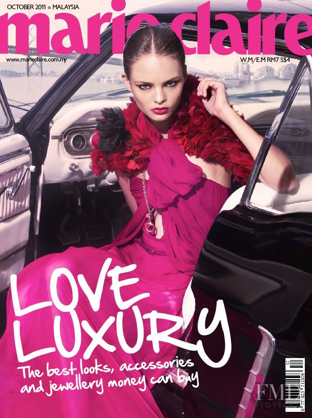 Anna Vostrikova featured on the Marie Claire Malaysia cover from October 2011