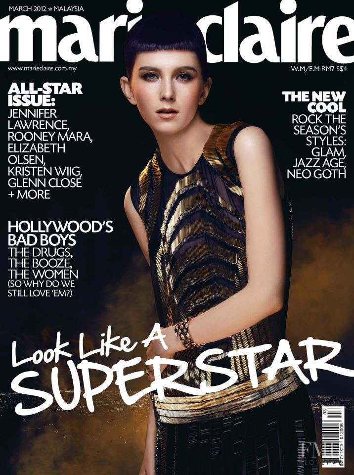 Valeriya Goncharova featured on the Marie Claire Malaysia cover from March 2012