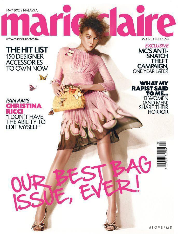 Kasey Sorokina featured on the Marie Claire Malaysia cover from May 2012