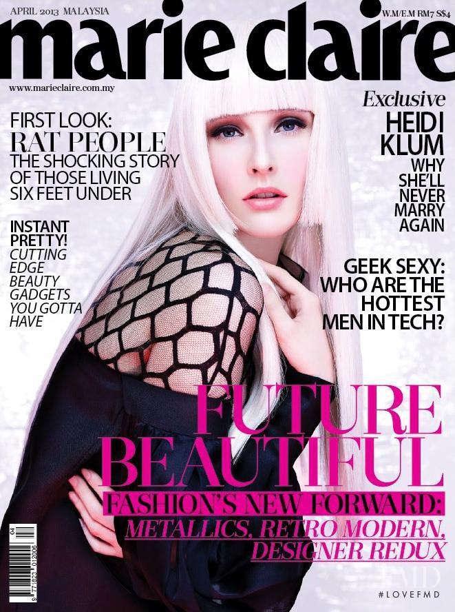 Veronika Herkova featured on the Marie Claire Malaysia cover from April 2013