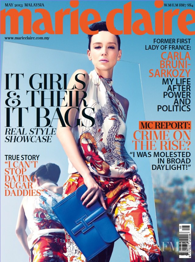 Natalia Yarovikova featured on the Marie Claire Malaysia cover from May 2013