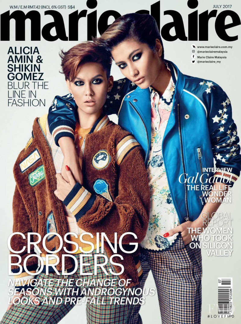 Shikin Gomez, Alicia Amin featured on the Marie Claire Malaysia cover from July 2017
