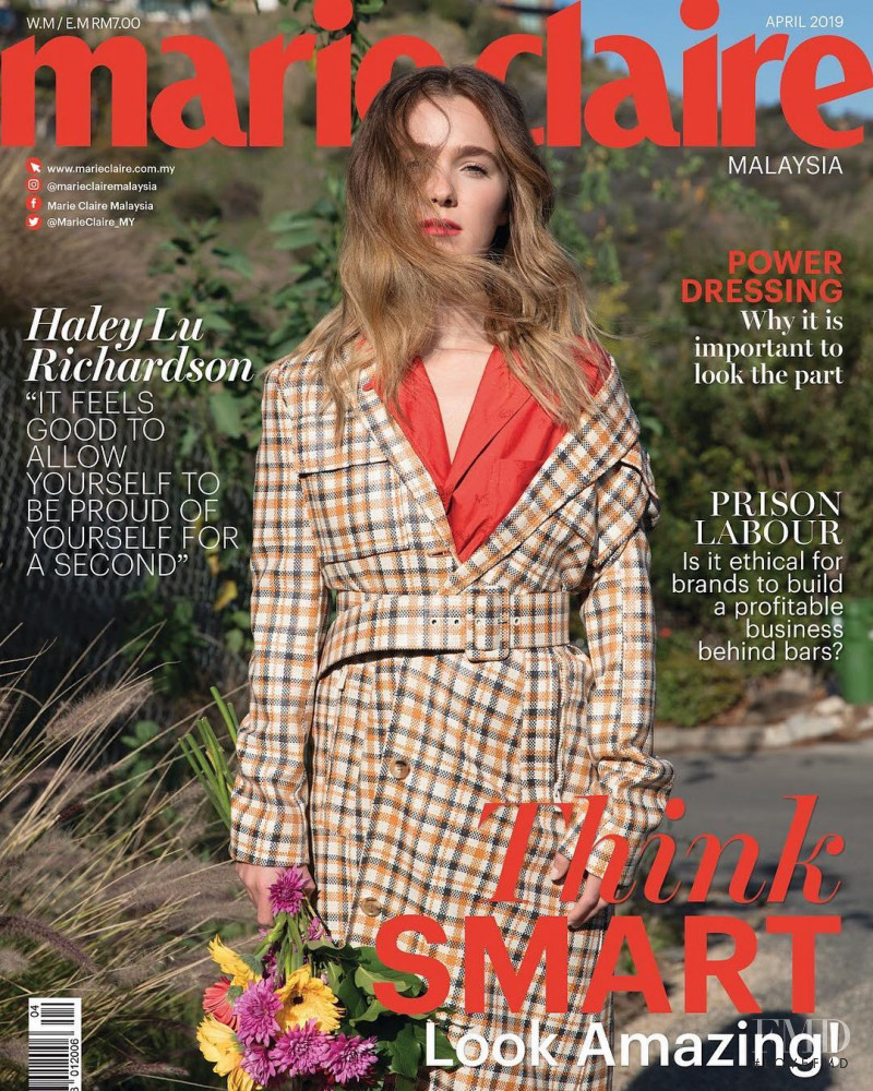 Hayley Luhoo featured on the Marie Claire Malaysia cover from April 2019