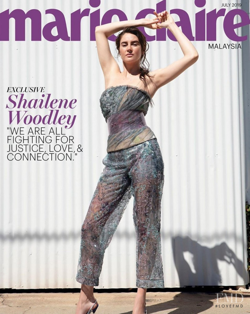 Shailene Woodley featured on the Marie Claire Malaysia cover from July 2019