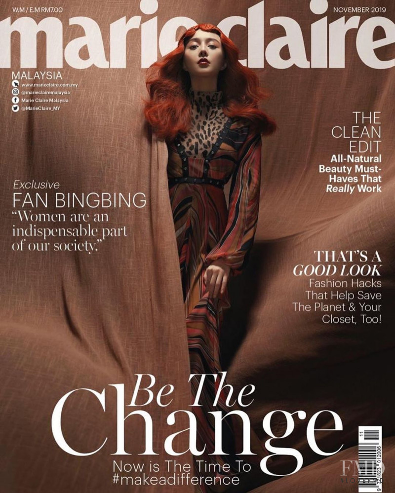 Fan Bingbing featured on the Marie Claire Malaysia cover from November 2019