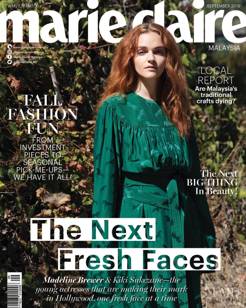 Madeline Brewer featured on the Marie Claire Malaysia cover from September 2019