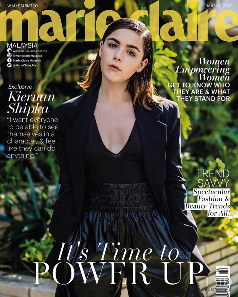 Kiernan Shipka featured on the Marie Claire Malaysia cover from March 2020