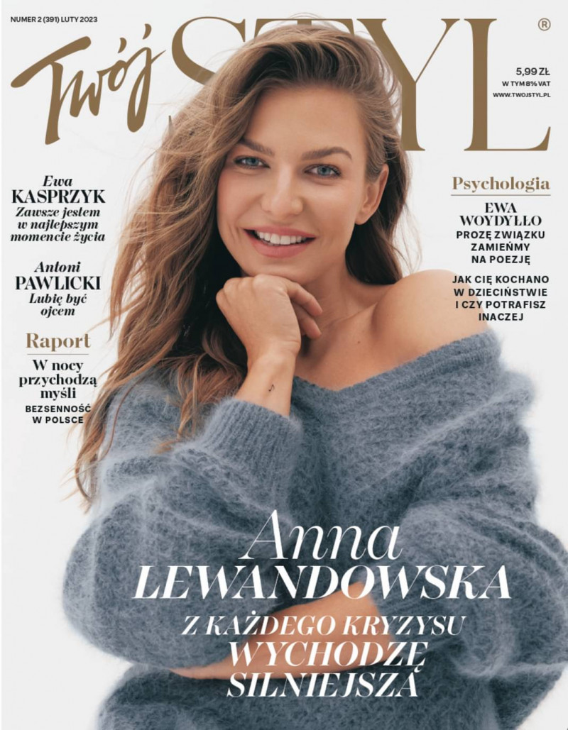 Anna Lewandowska featured on the Twoj Styl cover from February 2023